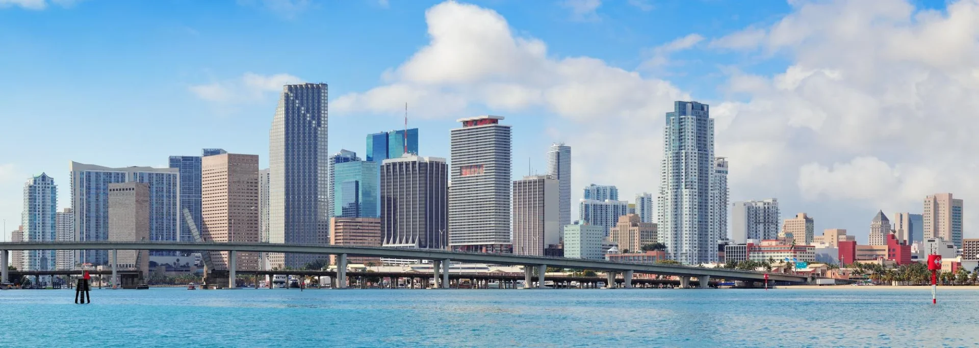 Aventura and Miami skyline, Florida
